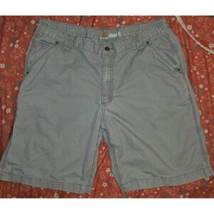 Men's 40 Carhartt Shorts Grey Tacoma Ripstop Relaxed Fit 10" Inseam 100240 066